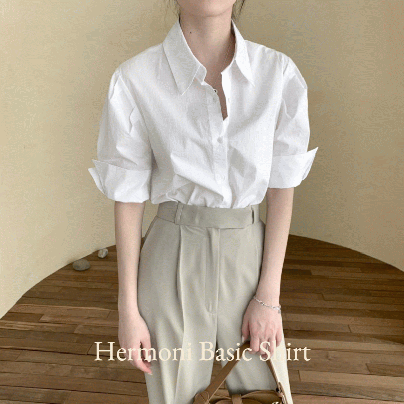 헤모니 베이직 반팔 셔츠 (3 color)